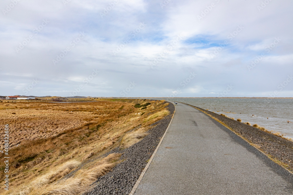 Fototapeta premium dam at the village of List at the island of Sylt in Germany