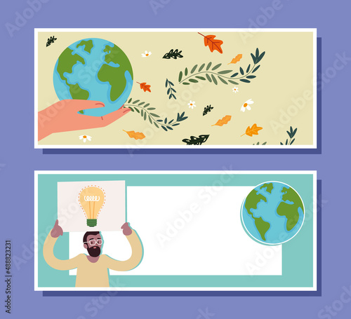 save the planet horizontal banner