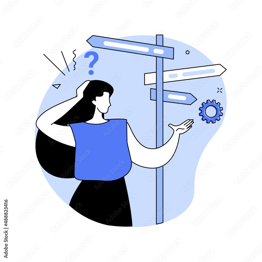 Confusion abstract concept vector illustration.