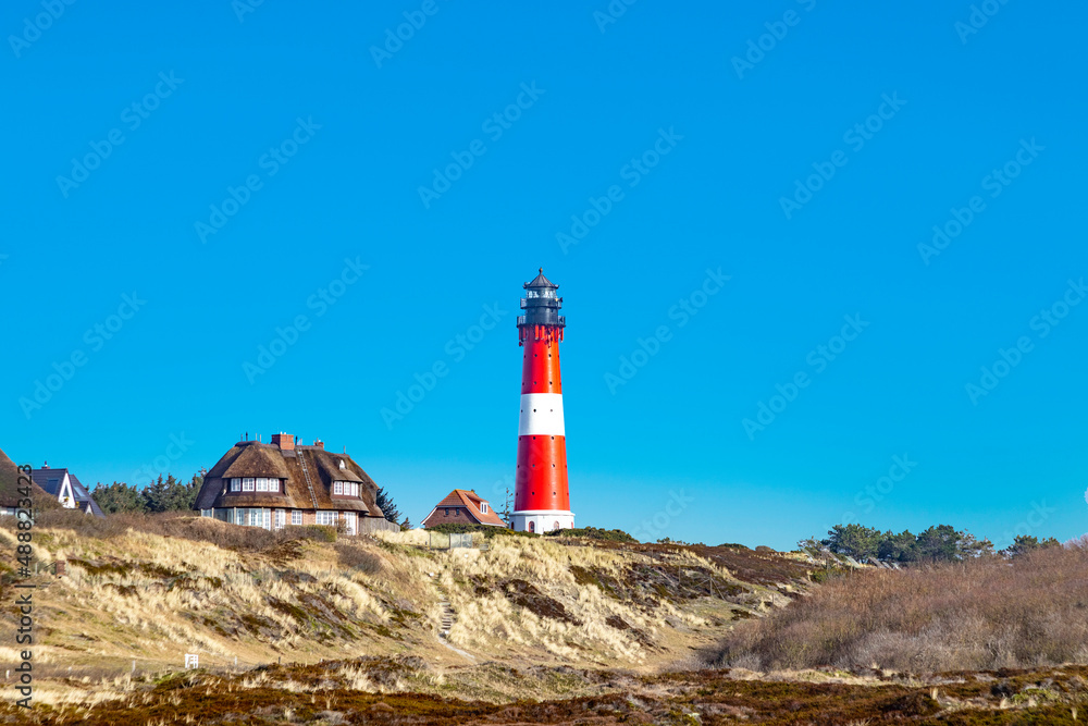 Lighthouse of Hoernum on Sylt island, Germany