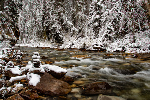 River - Johnston Canyon  Banff National Park  Alberta  Canada