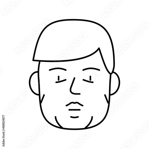 acromegaly endocrinology line icon vector illustration