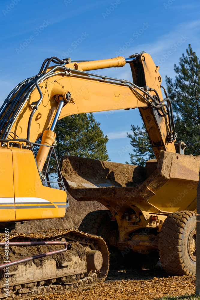 Heavy machinery at the construction site
Heavy machinery at the construction site