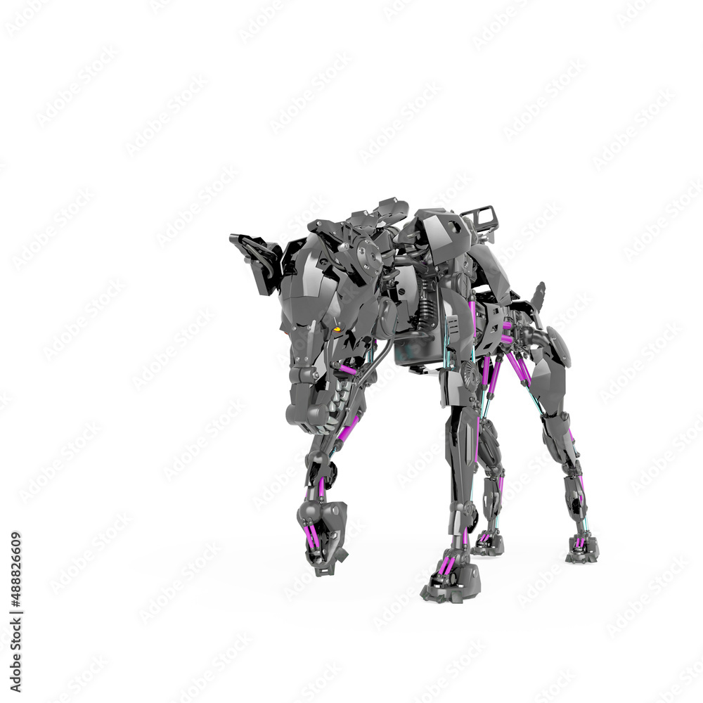 cyber dog found something in white background cyber dog found something in white background