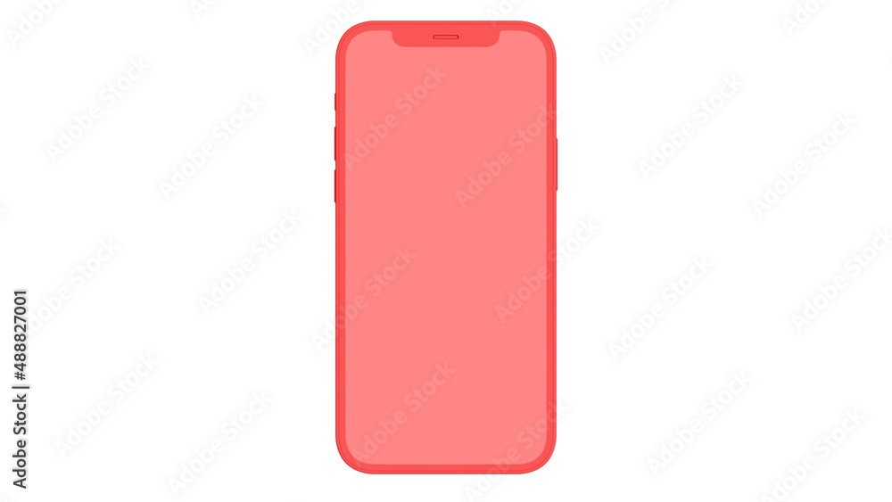 iPhone 12 pro / pro max on isolated white background. Mockup screen. Clay Color.
iPhone 12 pro / pro max on isolated white background. Mockup screen. Clay Color.