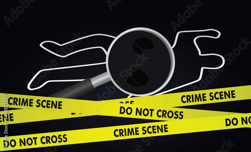 Crime investigation concept. vector illustration