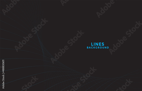 flowing lines black background vector illustration