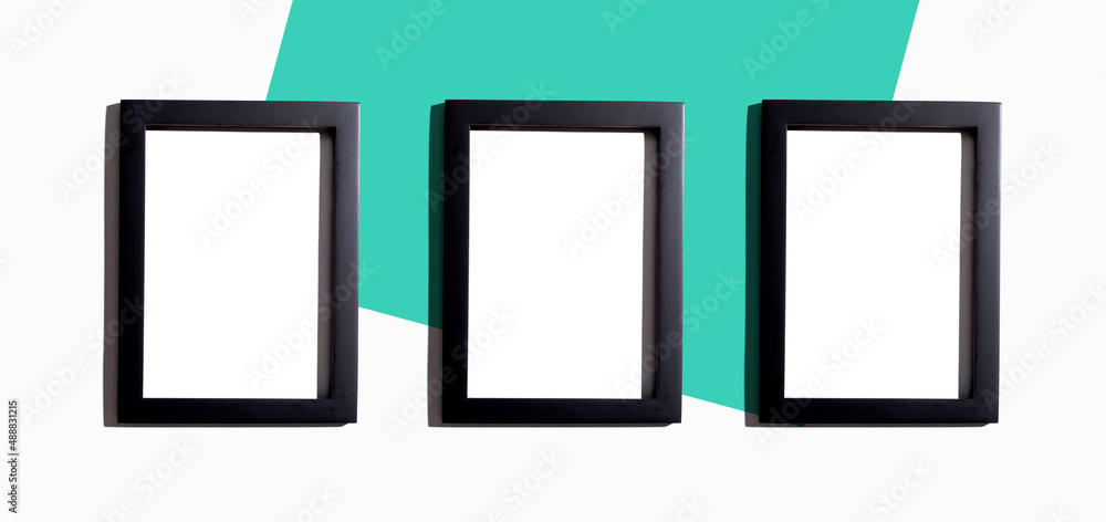 Blank rectangle picture frames with copy space Blank rectangle picture frames with copy space