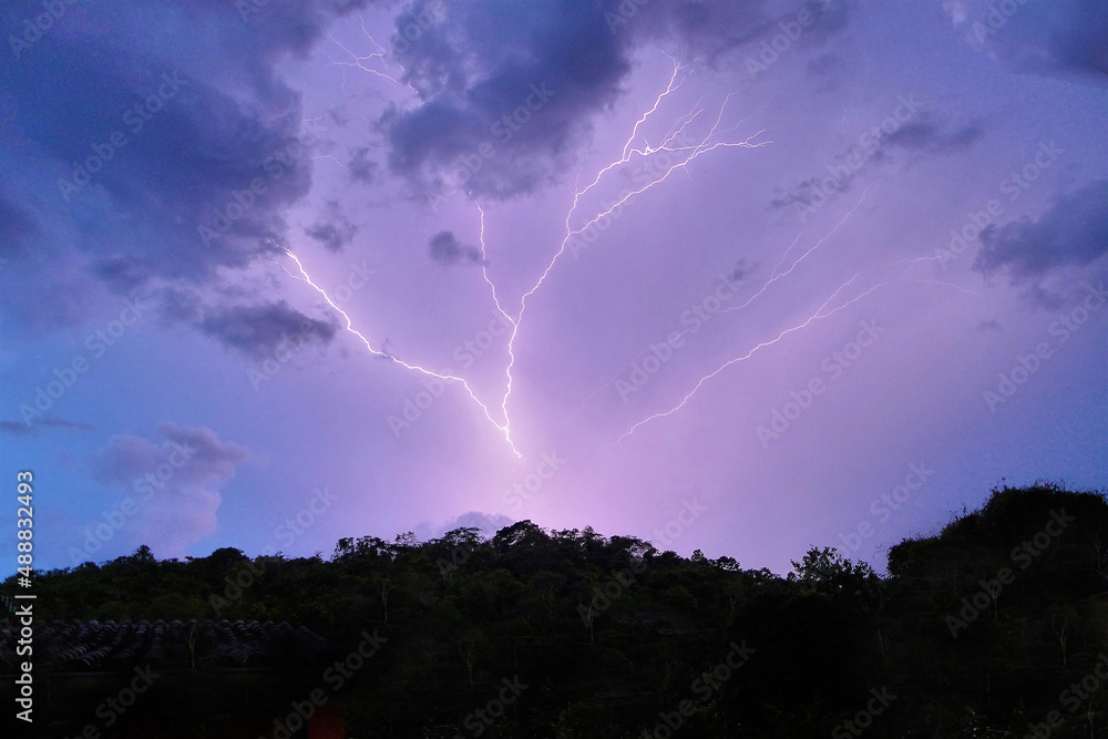 Fototapeta premium lightning in the sky