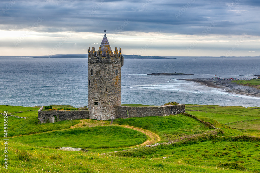 Coastal view at Doonagore Castle in Doolin County Clare Ireland Wild Atlantic Way Coastal view at Doonagore Castle in Doolin County Clare Ireland Wild Atlantic Way