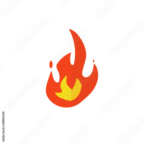Icon of a burning fire. Fire and gas. Editable vectors.