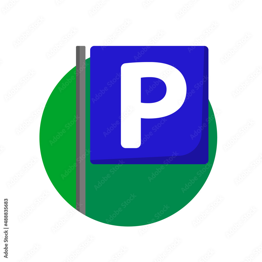 Parking lot flags. Parking signs. Vector. Parking lot flags. Parking signs. Vector.