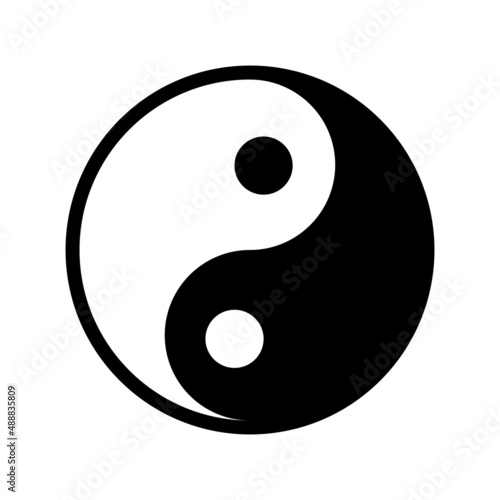 Yin Yang Symbol. Vector icon.