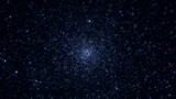 3d render, blue particles background, stars imitation 