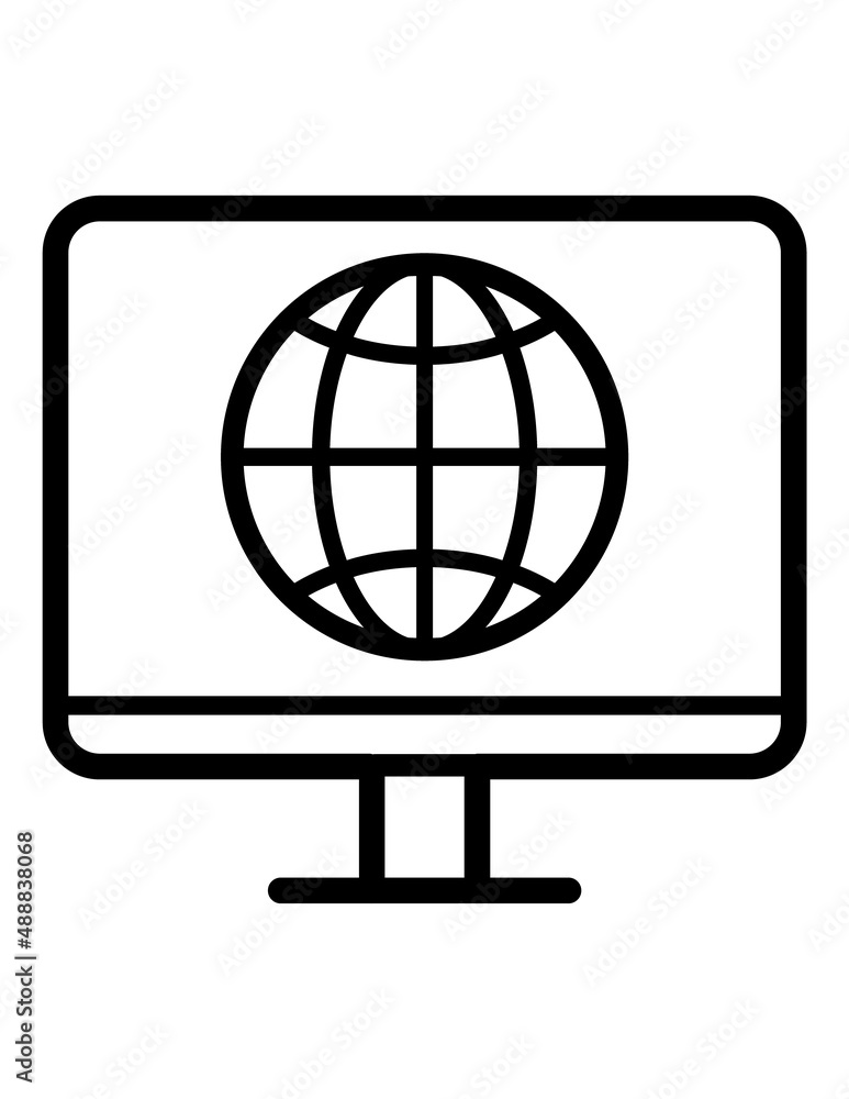 Internet Flat Icon Isolated On White Background Internet Flat Icon Isolated On White Background