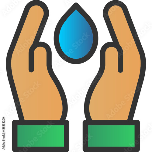 Hand Holding Water Icon