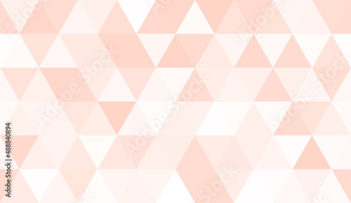 Abstract seamless pattern of geometric shapes. Mosaic background of big triangles. Evenly spaced triangles in different shades of deep orange. Vector illustration