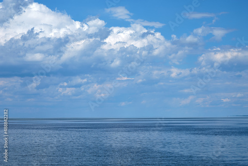 Clouds above Dnieper river.