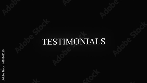 Testimonials Banner Video Animation - Typography Loop Animation