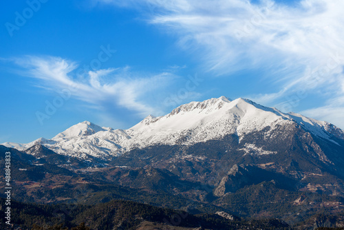 Snow-capped Taurus mountains in Antalya - Turkey