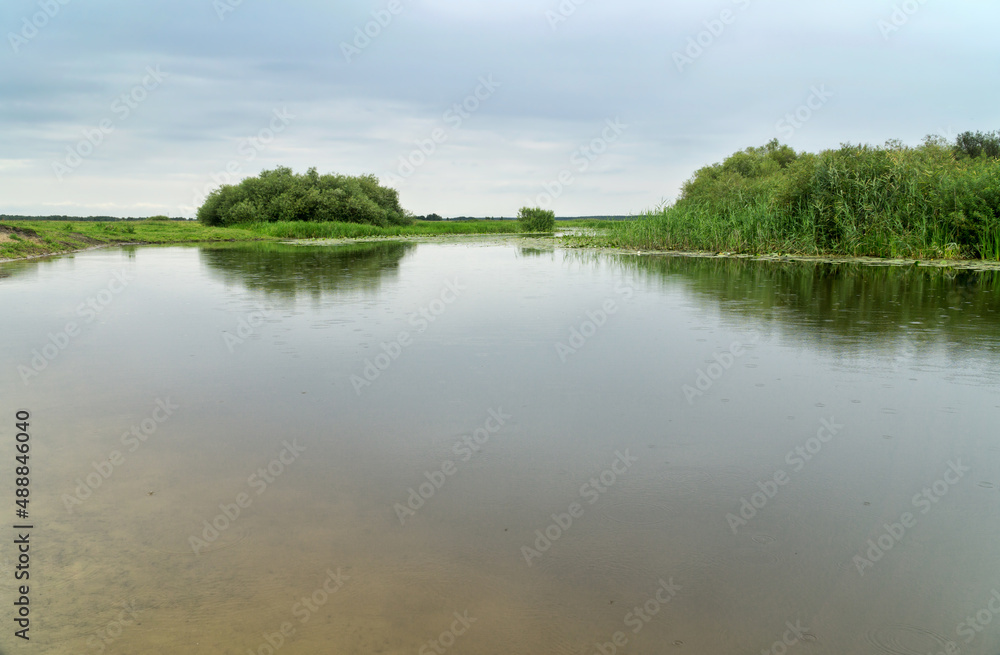Landscape of Biebrza National Park, Biebrza river and wetland, meadows, swamps. Podlaskie Voivodeship, Poland. Landscape of Biebrza National Park, Biebrza river and wetland, meadows, swamps. Podlaskie Voivodeship, Poland.