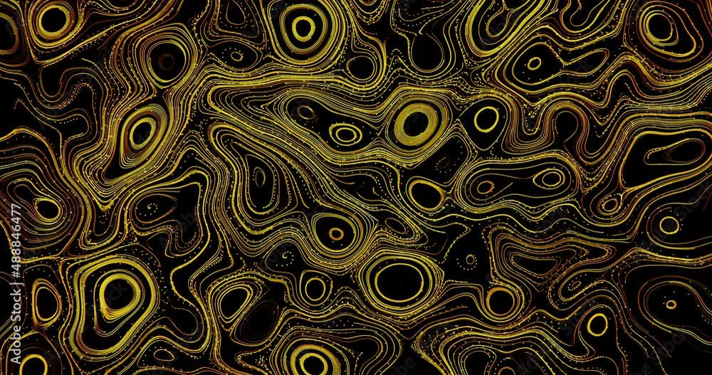 Black and gold wavy abstract background with swirly design line. Oily semitones pattern marks. Black and gold wavy abstract background with swirly design line. Oily semitones pattern marks.