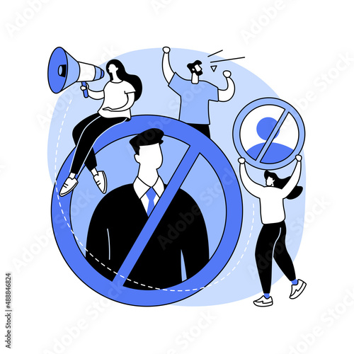 Boycott abstract concept vector illustration.