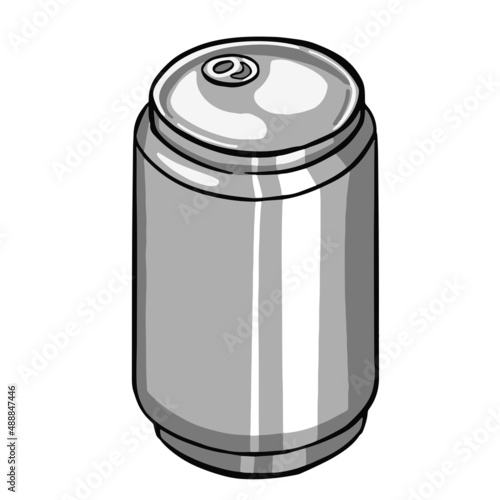Metal aluminum can vector illustration
