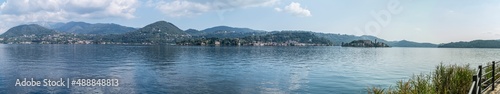 Extra wide view of the Orta Lake with the Island of San Giulio © Alessio