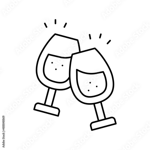 wine leisure line icon vector illustration