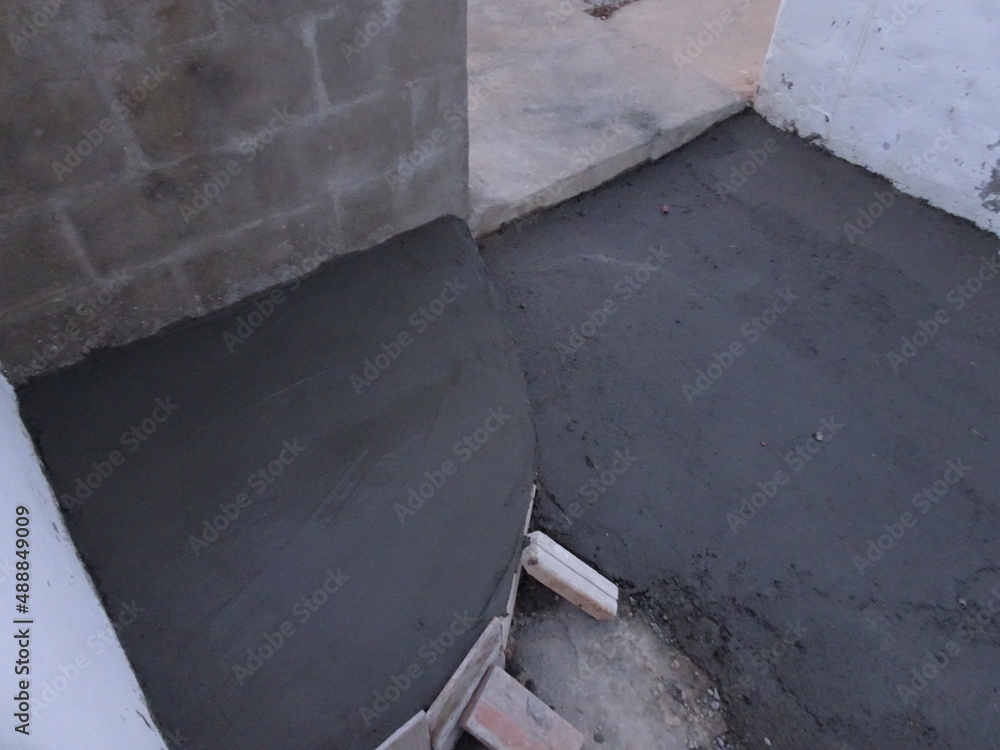 Construction of small Concrete Patio Construction of small Concrete Patio