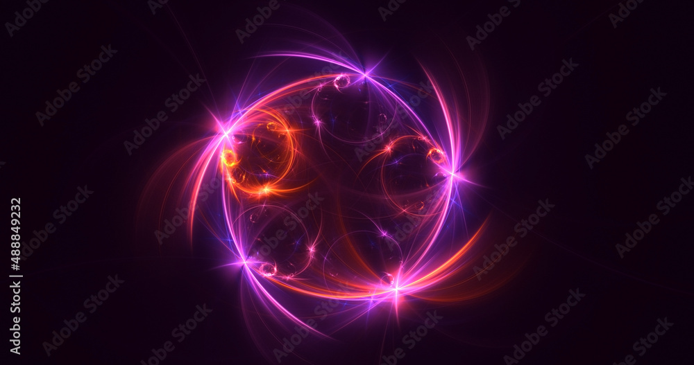 3D rendering abstract round light background 3D rendering abstract round light background