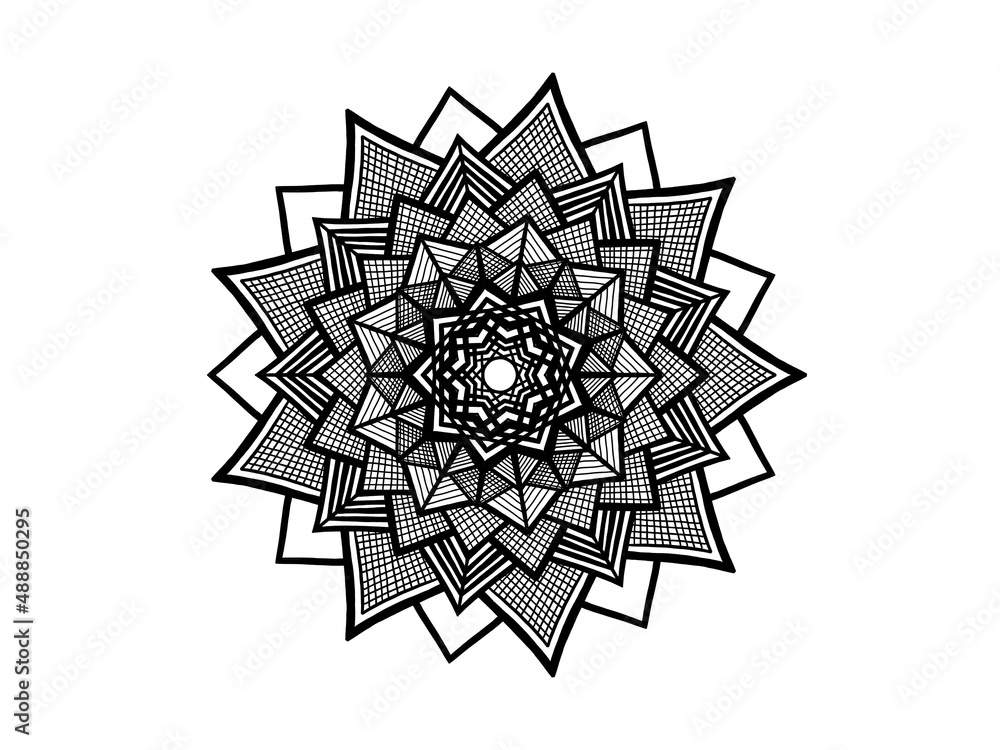 black and white mandala ornament hand drawn black and white mandala ornament hand drawn