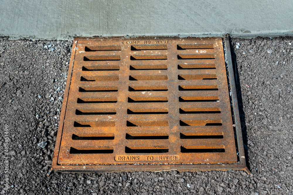 Sewer Drainage Grate At New Construction