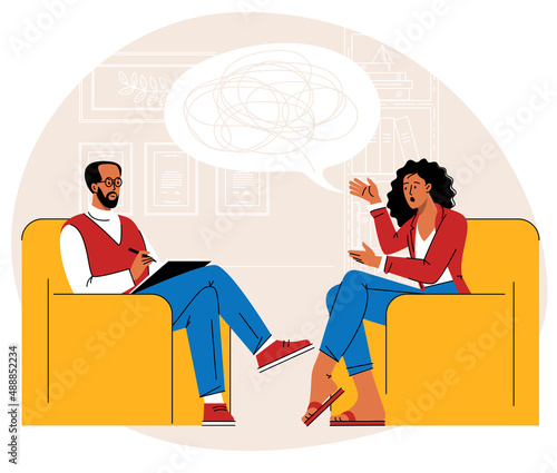 Patient with psychologist