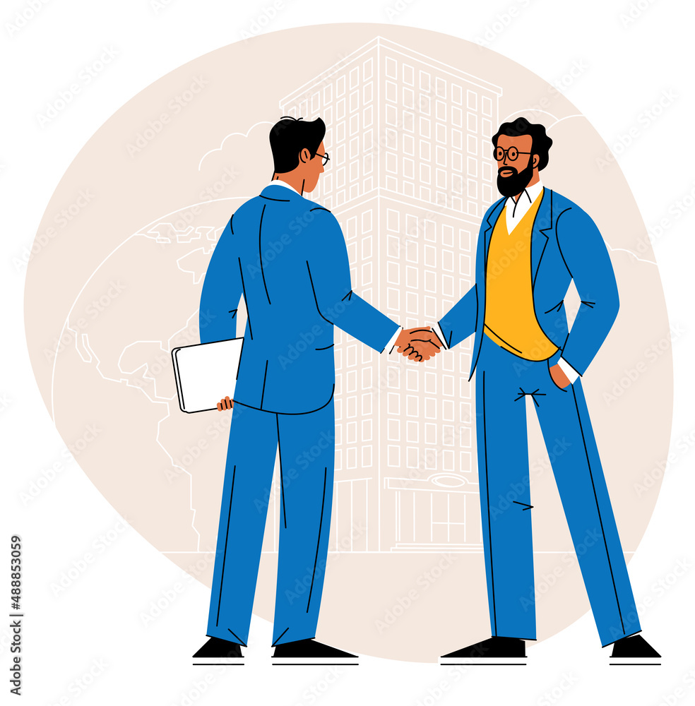 Handshake vector concept. Handshake vector concept.
