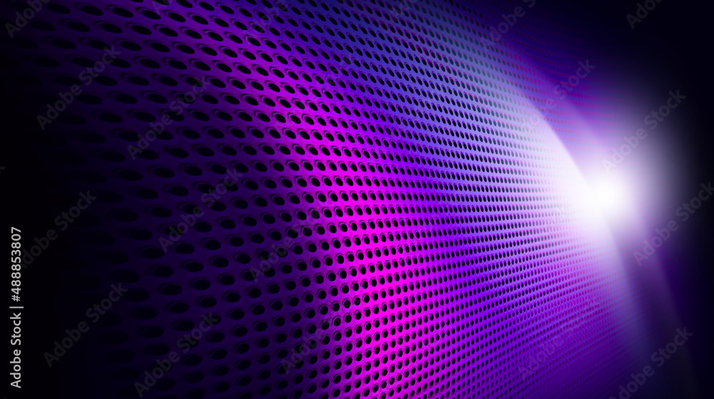 Spot lit perforated metal abstract tech geometric modern background. Spot lit perforated metal abstract tech geometric modern background.