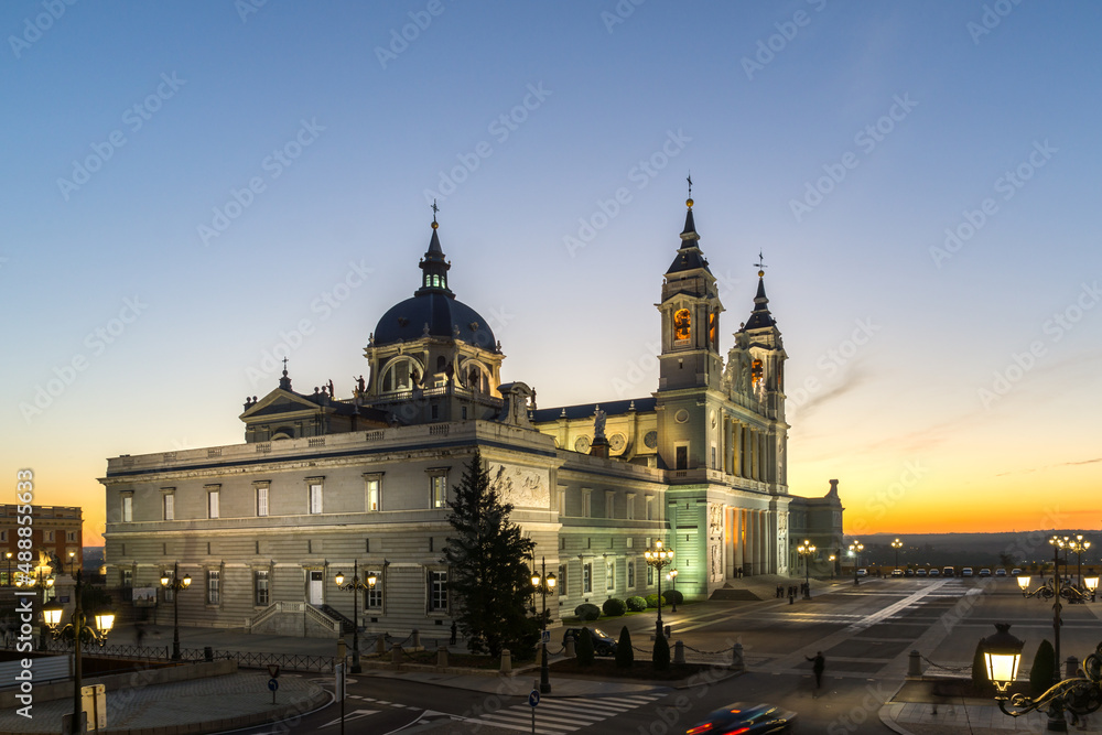 Almudena Cathedral in City of Madrid, Spain