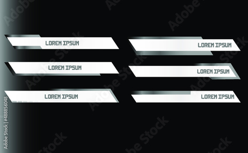 Interface elements HUD, UI, GUI. Vector Callout Titles set Callouts titles in HUD style. Futuristic callout bar labels, information call box bars and modern digital info boxes layout templates.