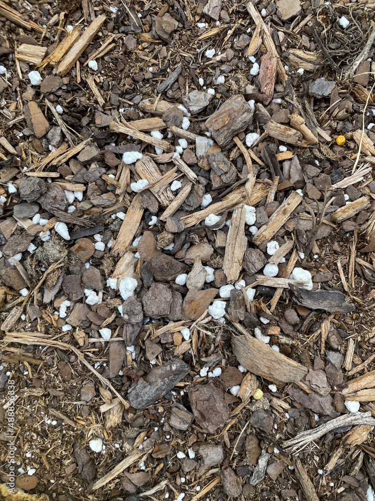 close up of a pile of wood chips close up of a pile of wood chips