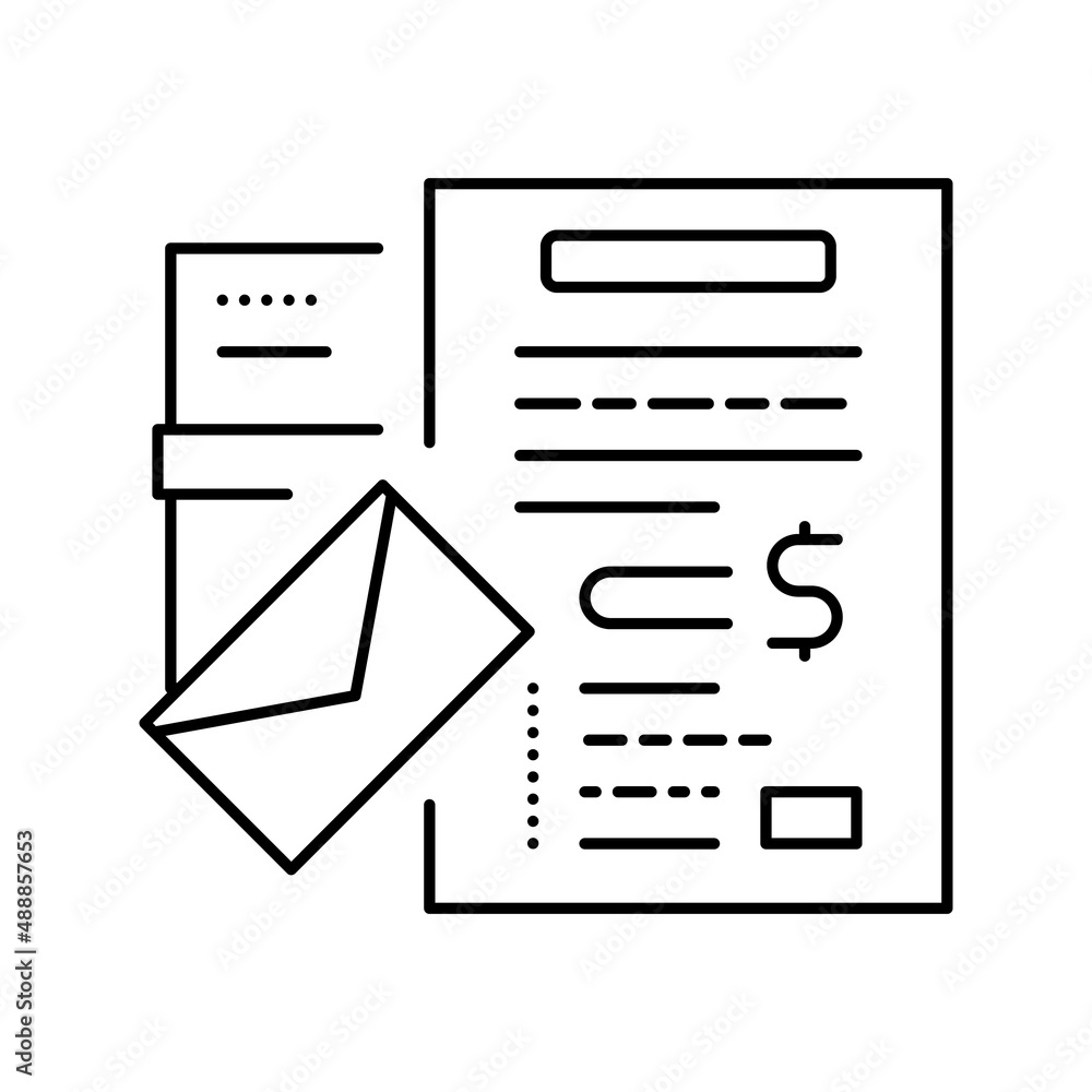 payment for service line icon vector illustration payment for service line icon vector illustration