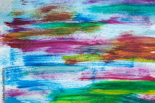 Hand drawn watercolor abstract art background.Color texture. Brushstrokes of multicolored paints © svetlanais