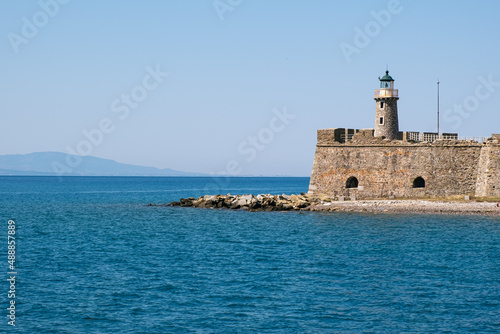 The castle of Antirrio with its lighthouse, Greece