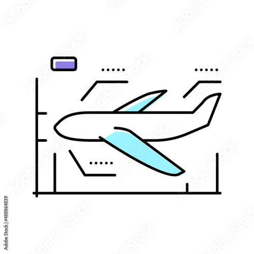 airplane modeling color icon vector illustration sign
