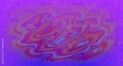 Glitch distorted geometric background . Modern art design . Noise destroyed glitched poster . Trendy defect error background with speed lines . Glitched artwork  .Hologram effect .vector 