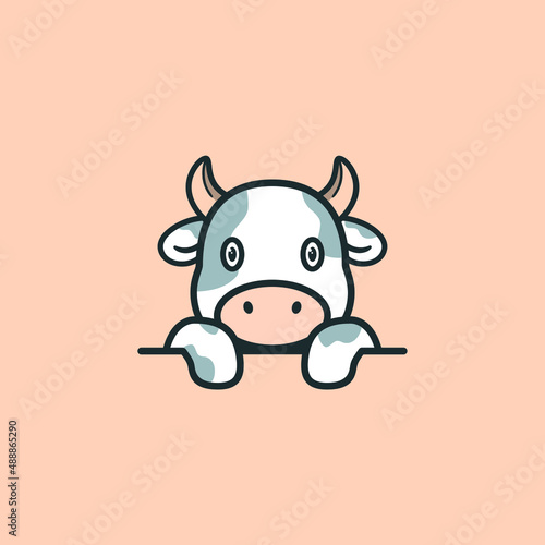 Cow Character Mascot Logo Design