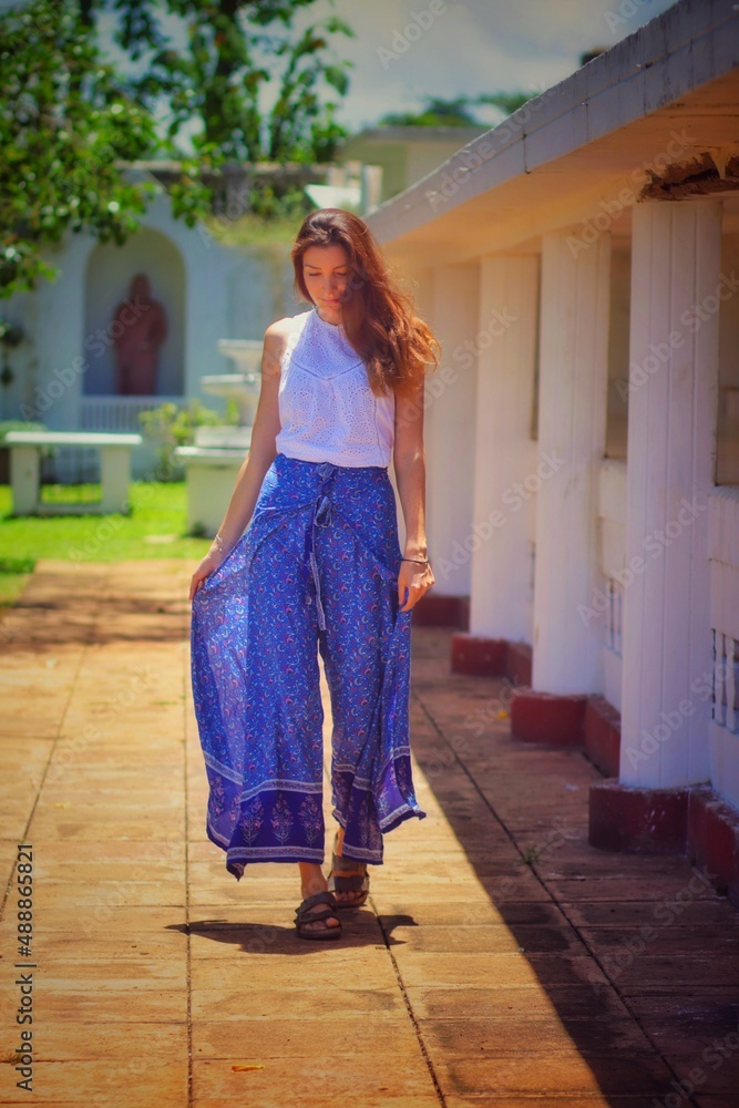 woman in a dress in sri lanka 