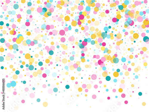 Bokeh confetti circles decoration holiday background.