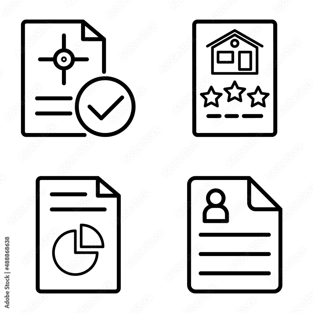 Docs1-2 Flat Icon Set Isolated On White Background Docs1-2 Flat Icon Set Isolated On White Background