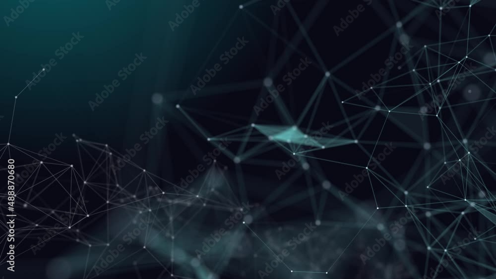 Network connection structure. Digital background with dots and lines. Big data visualization and neural network.